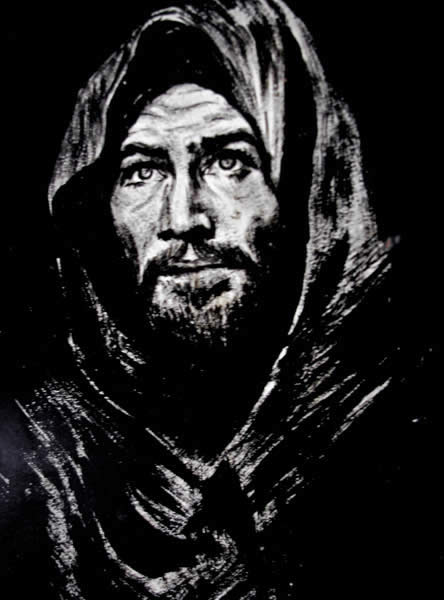 Brush and ink sketch of Peter O'Toole (actor/filmstar)